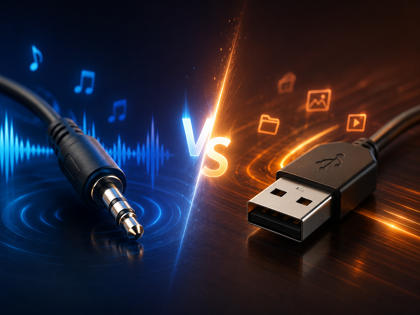 تفاوت AUX و USB